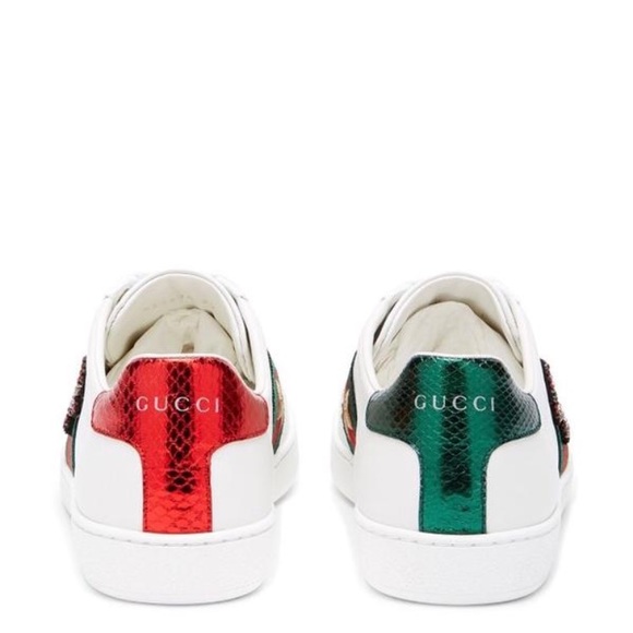 Gucci New Ace Leather Lace Up Sneakers - Picture 5 of 5